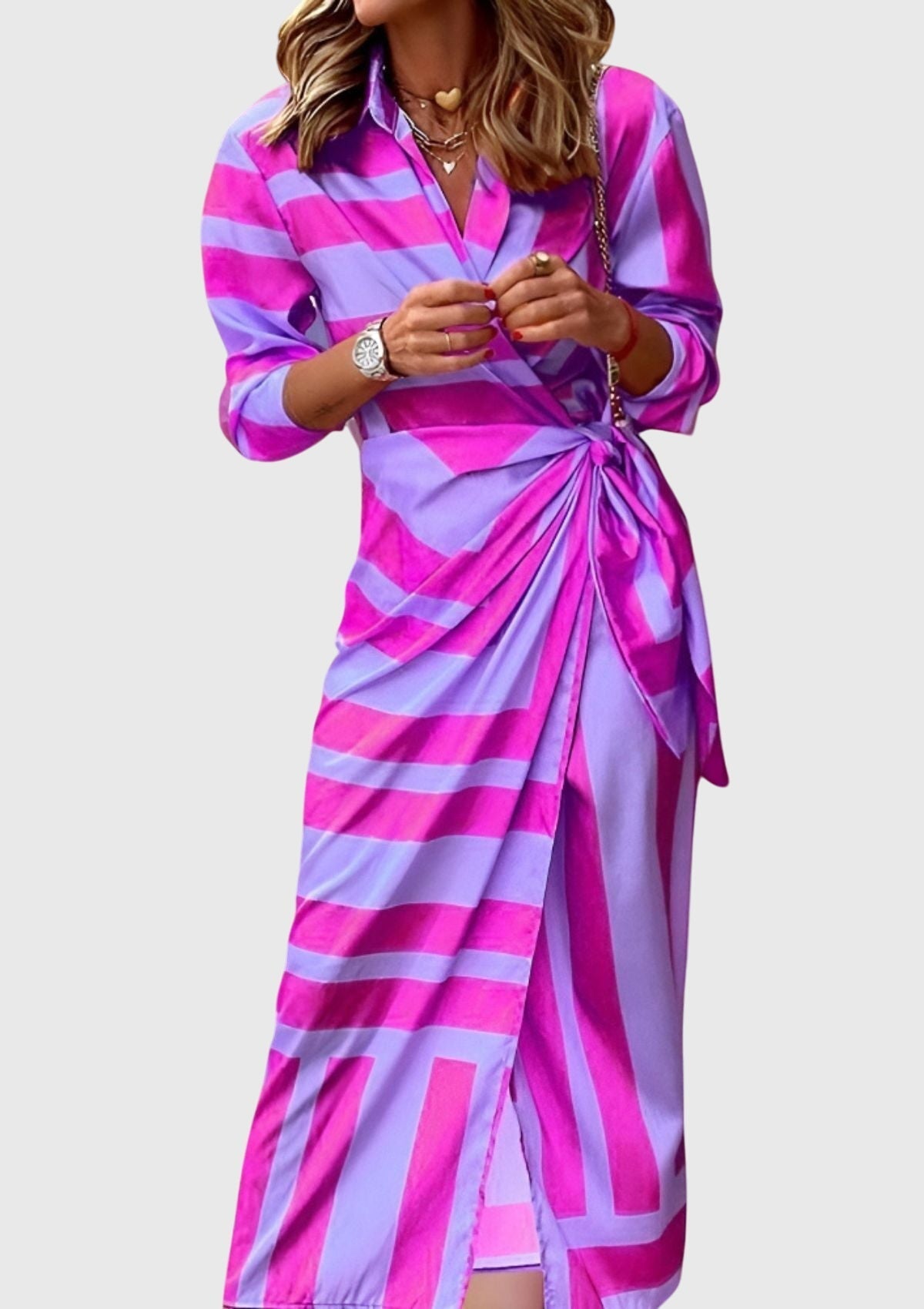Everly™ | Elegant Wrap Dress with Print