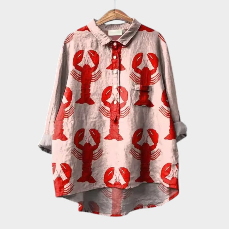 Crabs | Premium Blouse with Floral Patterns